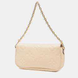 Pre Owned Louis Vuitton Brown Monogram Empreinte Giant Ivy Wallet on Chain