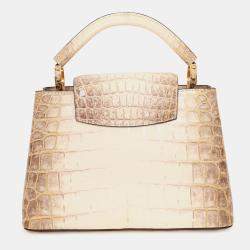 مملوكة مسبقًا Louis Vuitton 2022 Himalayan Niloticus Crocodile Capucines BB Top Handle with Strap