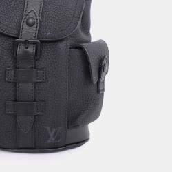 Pre Owned Louis Vuitton Black Taurillon Christopher XS Backpack