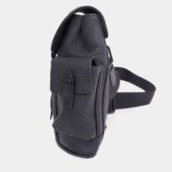 Pre Owned Louis Vuitton Black Taurillon Christopher XS Backpack