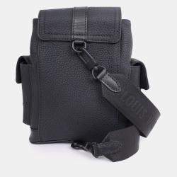 Pre Owned Louis Vuitton Black Taurillon Christopher XS Backpack