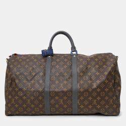 مملوكة مسبقًا Louis Vuitton 2018 Limited Edition Monogram Taiga Outdoor Keepall Bandouliere 55 with Strap