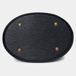 Pre Owned حقيبة بتصميم دلو صغير من جلد إيبي أسود من لويس فيتون مع حقيبة إكسسوارات بوشيت