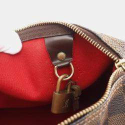 مملوكة مسبقًا Louis Vuitton Speedy 30 Brown Damier Ebene Canvas Shoulder Bag