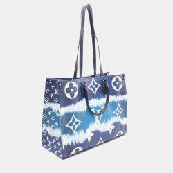 Pre Owned Louis Vuitton LV Escale On The Go GM Blue Monogram Giant Canvas Shoulder Bag