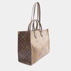 Pre Owned حقيبة لوي فيتون أون ذا غو قماش مونوغرامي عملاق بني مقلوب GM