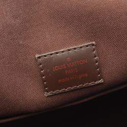 Pre Owned  حقيبة لويس فويتون بروكلين ميديوم دامير إبيني قماش مطلي بالجلد حقيبة كتف