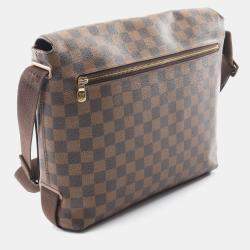 Pre Owned حقيبة لويس فويتون بروكلين ميديوم دامير إبيني قماش مطلي بالجلد حقيبة كتف