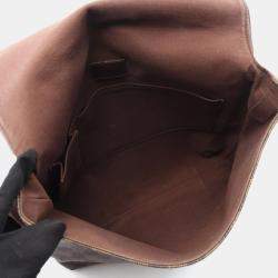 Pre Owned حقيبة لويس فويتون بروكلين ميديوم دامير إبيني قماش مطلي بالجلد حقيبة كتف