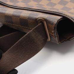 Pre Owned حقيبة لويس فويتون بروكلين ميديوم دامير إبيني قماش مطلي بالجلد حقيبة كتف