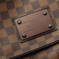 Pre Owned حقيبة لويس فويتون بروكلين ميديوم دامير إبيني قماش مطلي بالجلد حقيبة كتف