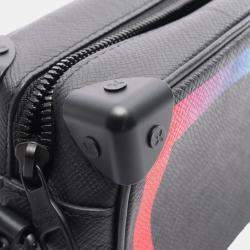 مملوكة مسبقًا Louis Vuitton Mini Soft Trunk Noir Taiga Rainbow Leather Crossbody Bag