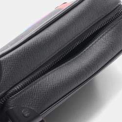 مملوكة مسبقًا Louis Vuitton Mini Soft Trunk Noir Taiga Rainbow Leather Crossbody Bag