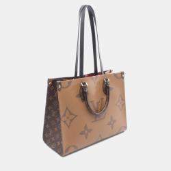 مملوكة مسبقًا حقيبة توت لوي فيتون أون ذا جو MM قماش مونوغرام جاينت ريفيرس بني