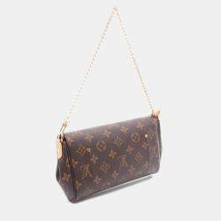 Pre Owned حقيبة لوي فيتون كانفاس مونوغرامي بني فيفوريت صغيرة كتف