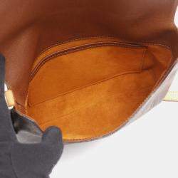 Pre Owned Louis Vuitton Musette Tango Long Strap Brown Monogram Canvas Shoulder Bag