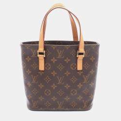 Pre Owned Louis Vuitton Vavin PM Brown Monogram Leather Tote Bag