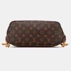 مملوكة مسبقًا Louis Vuitton Monogram Neverfull PM Brown Monogram Canvas Vachetta Leather Tote Bag