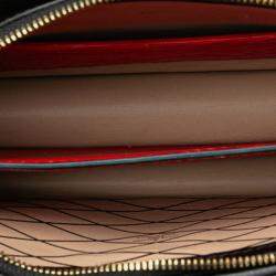 Pre Owned حقيبة لويس فيتون كلاتش إبي حقيبة ترامك جلد أسود وأحمر