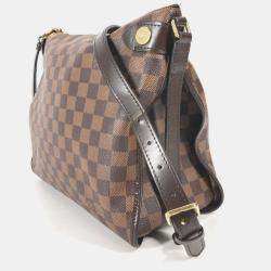 مملوكة مسبقًا حقيبة كتف لوي فيتون دامير دومو قماش إبني بني