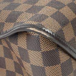 مملوكة مسبقًا حقيبة كتف لوي فيتون دامير دومو قماش إبني بني