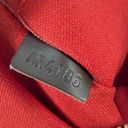 مملوكة مسبقًا حقيبة كتف لوي فيتون دامير دومو قماش إبني بني