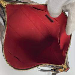 مملوكة مسبقًا حقيبة كتف لوي فيتون دامير دومو قماش إبني بني