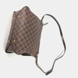 مملوكة مسبقًا حقيبة كتف لوي فيتون دامير دومو قماش إبني بني