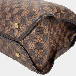 مملوكة مسبقًا حقيبة كتف لوي فيتون دامير دومو قماش إبني بني