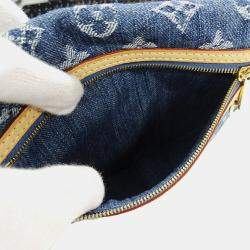 مملوكة مسبقًا Louis Vuitton Monogram Denim Clutch Bag Blue