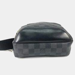 Pre Owned Louis Vuitton Damier Graphite Avenue Sling Bag Cross Body Shoulder Canvas Black