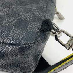 Pre Owned Louis Vuitton Damier Graphite Avenue Sling Bag Cross Body Shoulder Canvas Black