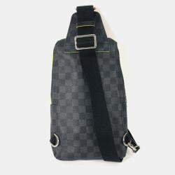 Pre Owned Louis Vuitton Damier Graphite Avenue Sling Bag Cross Body Shoulder Canvas Black