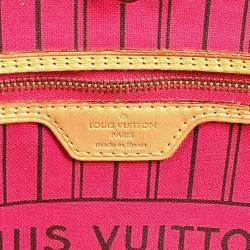 مملوكة مسبقًا Louis Vuitton Monogram Bay Neverfull Mm Tote Bag chain Canvas Pink