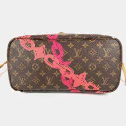 مملوكة مسبقًا Louis Vuitton Monogram Bay Neverfull Mm Tote Bag chain Canvas Pink