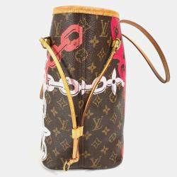 مملوكة مسبقًا Louis Vuitton Monogram Bay Neverfull Mm Tote Bag chain Canvas Pink
