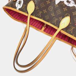 مملوكة مسبقًا Louis Vuitton Monogram Bay Neverfull Mm Tote Bag chain Canvas Pink