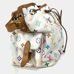 مملوكة مسبقًا Louis Vuitton Multicolor,/White Canvas Monogram Petit Noe Drawstring Shoulder Bag 