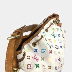 مملوكة مسبقًا Louis Vuitton Multicolor,/White Canvas Monogram Petit Noe Drawstring Shoulder Bag 