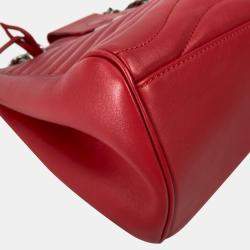 Pre Owned حقيبة لويس فيتون نيو ويف تشين توت بشريط جلدي أحمر