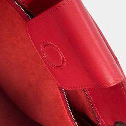 Pre Owned حقيبة لويس فيتون نيو ويف تشين توت بشريط جلدي أحمر