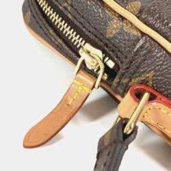 Pre Owned Louis Vuitton Monogram Game On Collection Panam Pochette Small Heart Shoulder Bag In Canvas Brown