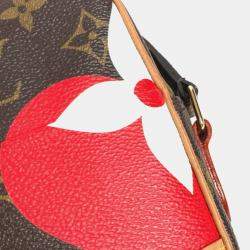 Pre Owned Louis Vuitton Monogram Game On Collection Panam Pochette Small Heart Shoulder Bag In Canvas Brown