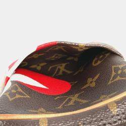 Pre Owned Louis Vuitton Monogram Game On Collection Panam Pochette Small Heart Shoulder Bag In Canvas Brown