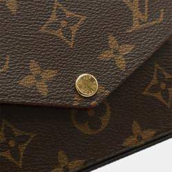 مملوكة مس�بقًا Louis Vuitton Monogram Pochette Felicie Shoulder Bag/Clutch Bag In Fuchsia