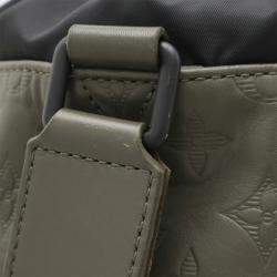 Pre Owned Louis Vuitton Monogram Shadow Chalk Sling Shoulder Bag Khaki