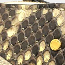 Pre Owned Louis Vuitton Pochette Double Zip 2-Way Bag Shoulder Leather Beige