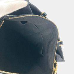 Pre Owned Louis Vuitton Rock Meat Bag With Tassel Shoulder Tote Crossbody Handbag Leather Noir Black