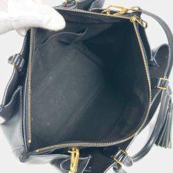 Pre Owned Louis Vuitton Rock Meat Bag With Tassel Shoulder Tote Crossbody Handbag Leather Noir Black