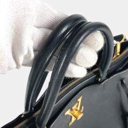 Pre Owned Louis Vuitton Rock Meat Bag With Tassel Shoulder Tote Crossbody Handbag Leather Noir Black